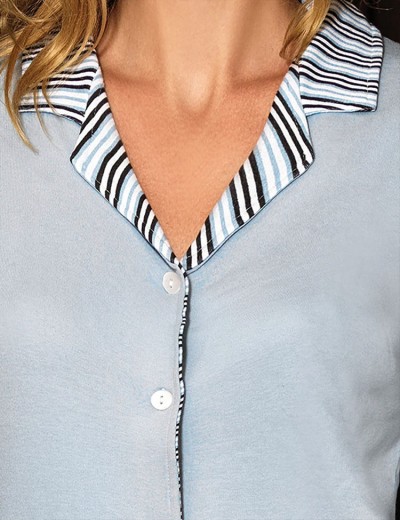 Хлопковая пижама Sielei NIGHTLIFE IF14 denim, Цвет: denim (голубой), Размеры: L, изображение 3