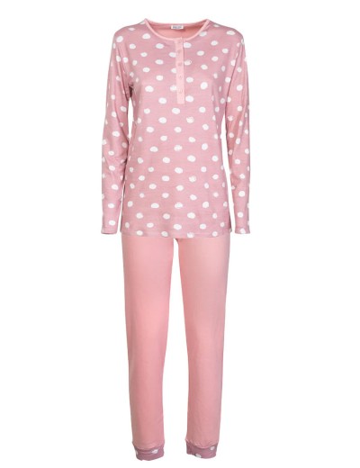 Хлопковая пижама Sielei POIS OI18 cipria, Цвет: cipria (пудровый), Размеры: XS, изображение 2