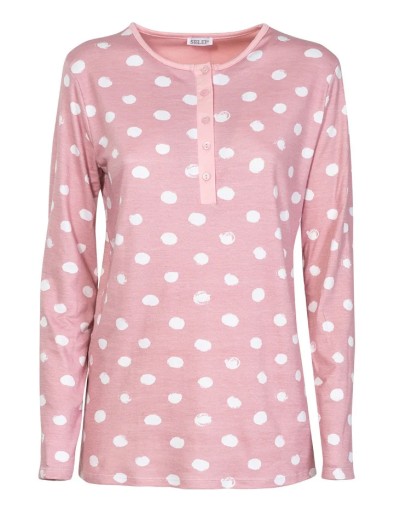 Хлопковая пижама Sielei POIS OI18 cipria, Цвет: cipria (пудровый), Размеры: XS, изображение 3