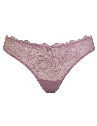 Комплект Sielei ROSES LACE 76227 балконет + бразилиана malva, Цвет: malva (лиловый), Размеры: 85B, изображение 2