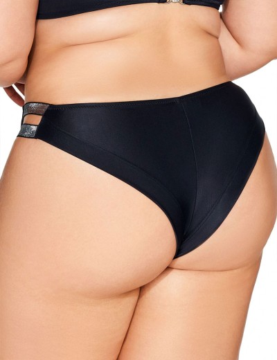 Плавки бразилиана с серебром Ava SF225/16 black, Цвет: черный, Размеры: M, изображение 2