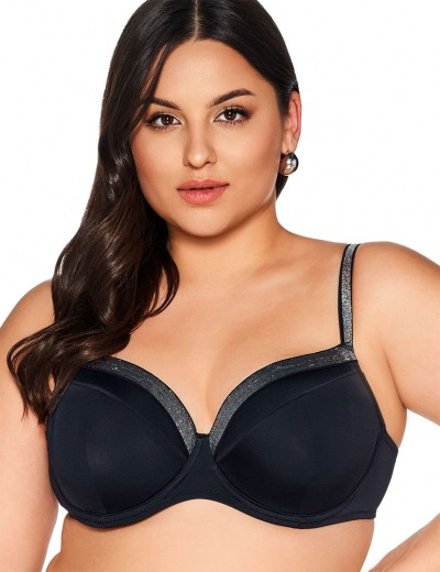 Верх купальника с серебром Ava SK224 U black, Цвет: черный, Размеры: 70E, изображение 5