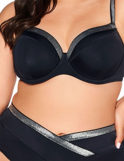 Верх купальника с серебром Ava SK224 U black, Цвет: черный, Размеры: 70E, изображение 7