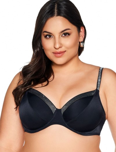 Бюстгальтер пляжный мягкий с серебром Ava SK225 M black, Цвет: черный, Размеры: 70E, изображение 4