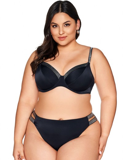 Бюстгальтер пляжный мягкий с серебром Ava SK225 M black, Цвет: черный, Размеры: 70E, изображение 5