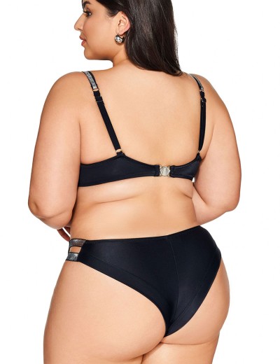 Плавки бразилиана с серебром Ava SF225/16 black, Цвет: черный, Размеры: M, изображение 4