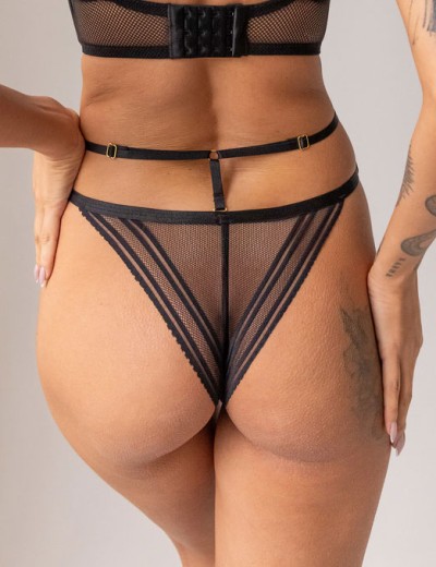 Трусики стринги Kris Line FLAMENCO string shorts bikini, Цвет: черный, Размеры: L, изображение 2