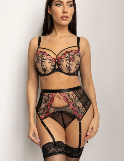 Пояс для чулок Kris Line FLAMENCO suspender, Цвет: черный, Размеры: S, изображение 3