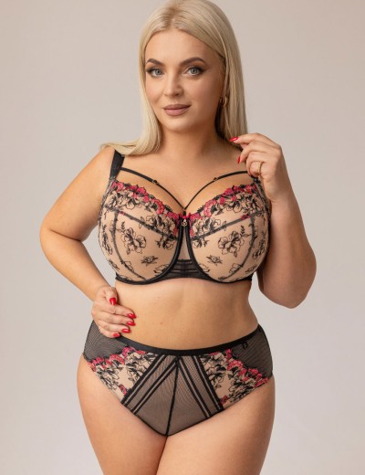 Бюстгальтер с подкроем Kris Line FLAMENCO soft full cup, Цвет: черный, Размеры: 70JJ, изображение 5