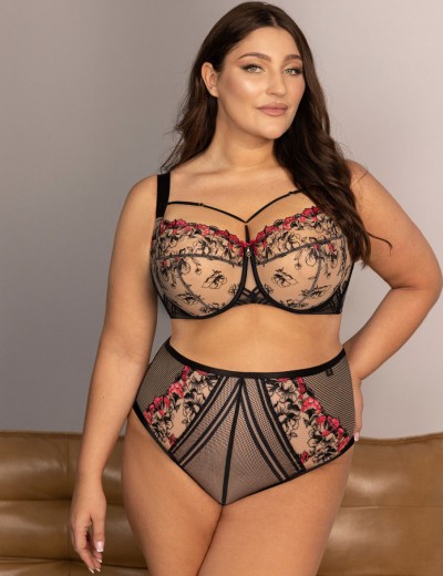 Бюстгальтер с подкроем Kris Line FLAMENCO soft full cup, Цвет: черный, Размеры: 70JJ, изображение 6