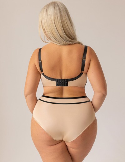 Трусы высокие Kris Line ORIENTAL high waist, Цвет: бежевый+черный, Размеры: M, изображение 4 Трусы высокие Kris Line ORIENTAL high waist, Цвет: бежевый+черный, Размеры: M, изображение 4