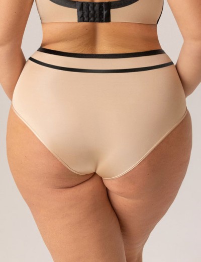 Трусы высокие Kris Line ORIENTAL high waist, Цвет: бежевый+черный, Размеры: M, изображение 2 Трусы высокие Kris Line ORIENTAL high waist, Цвет: бежевый+черный, Размеры: M, изображение 2