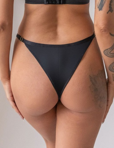 Трусики с узким боком Kris Line SIMPLE stringshorts bikini, Цвет: черный, Размеры: M, изображение 2