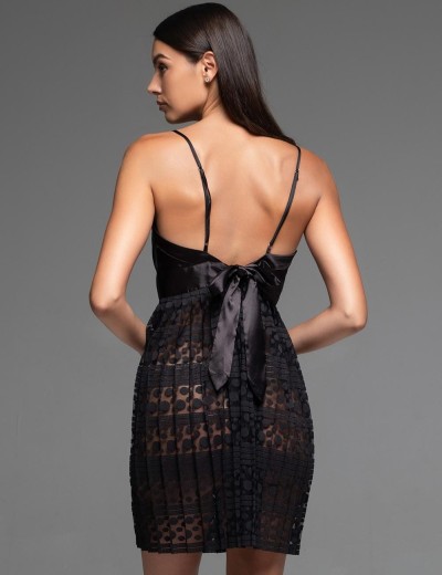 Сорочка бэби-долл Mia-Amore EMMA 7471, Цвет: черный, Размеры: L, изображение 2