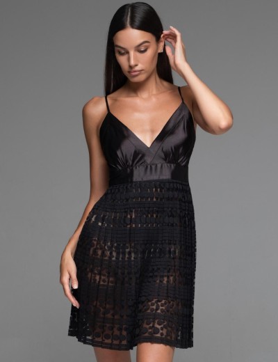 Сорочка бэби-долл Mia-Amore EMMA 7471, Цвет: черный, Размеры: L, изображение 3