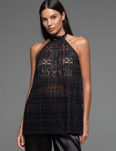 Комплект кружевной топ с брюками Mia-Amore EMMA 7476, Цвет: черный, Размеры: M, изображение 3