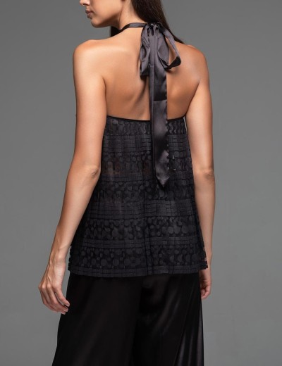 Комплект кружевной топ с брюками Mia-Amore EMMA 7476, Цвет: черный, Размеры: M, изображение 4