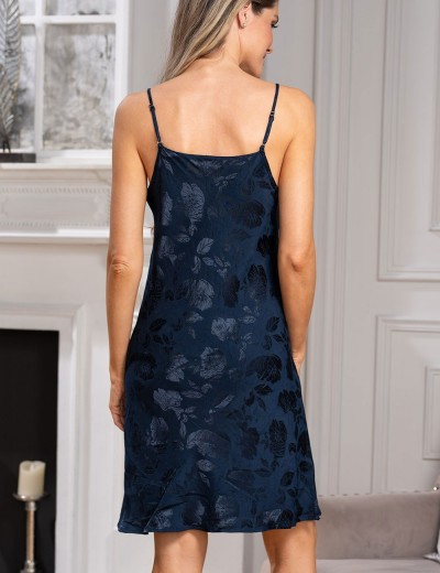 Сорочка из жаккардового шёлка Mia-Amore ENRIKA 4400, Цвет: темно-синий, Размеры: 3XL, изображение 2