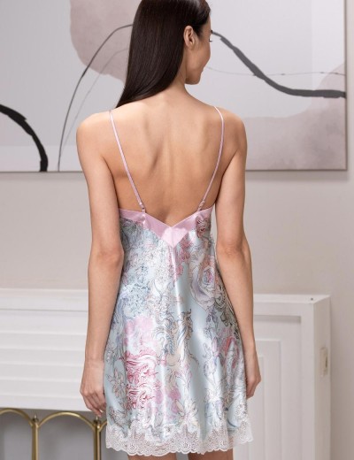 Короткая шёлковая сорочка Mia-Amore GABRIEL 4520, Цвет: мультицвет, Размеры: XL, изображение 2