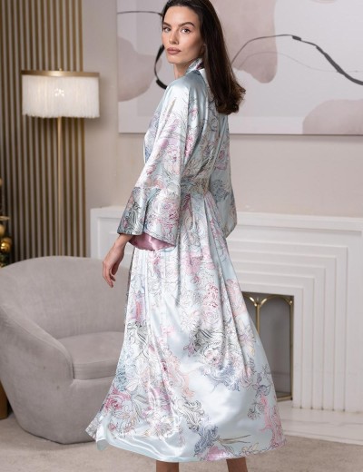 Длинный шёлковый халат Mia-Amore GABRIEL 4529, Цвет: мультицвет, Размеры: 2XL/3XL, изображение 3 Длинный шёлковый халат Mia-Amore GABRIEL 4529, Цвет: мультицвет, Размеры: 2XL/3XL, изображение 3