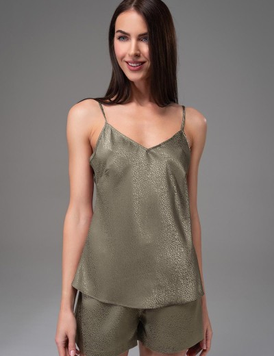 Пижама из жаккардового атласа Mia-Amore GENEVIEVA 7562 оливковый, Цвет: оливковый, Размеры: 3XL, изображение 4