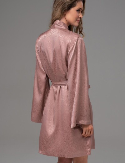 Короткий запашной халат Mia-Amore GENEVIEVA 7563 какао, Цвет: какао, Размеры: 2XL/3XL, изображение 2