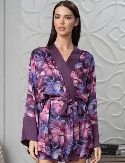 Комплект-тройка из шёлка с вискозой Mia-Amore KAMEYA 4414, Цвет: сливовый, Размеры: 2XL, изображение 2