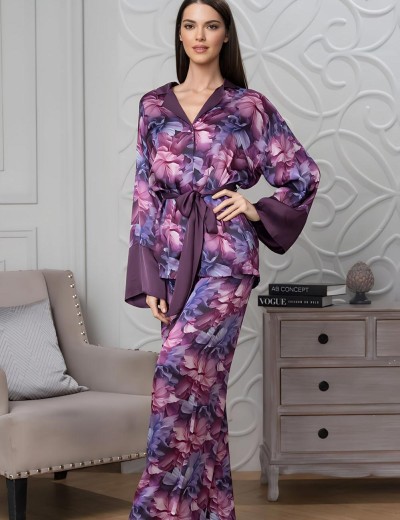 Комплект рубашка с брюками Mia-Amore KAMEYA 4418, Цвет: сливовый, Размеры: 4XL, изображение 2