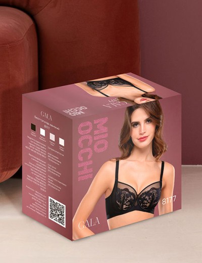 Бюстгальтер с мягкой чашкой Mioocchi GALA 8177 nero, Цвет: nero (черный), Размеры: 80B, изображение 6