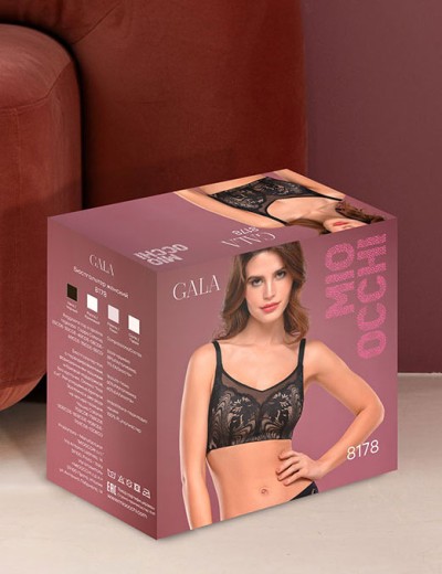 Бюстгальтер-топ без каркасов Mioocchi GALA 8178 cipria, Цвет: cipria (пудровый), Размеры: 80B, изображение 5