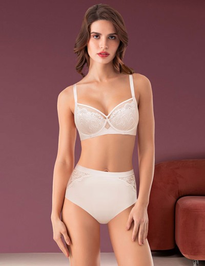 Высокие трусы слипы Mioocchi GALA 8277 panna, Цвет: panna (кремовый), Размеры: XL, изображение 2