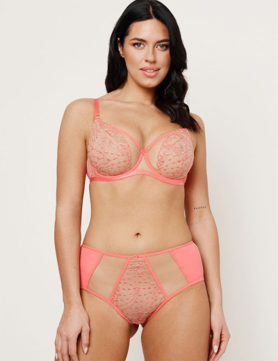 Трусы с высокой посадкой Subtille NAOMI CORAL high-waist, Цвет: коралл, Размеры: M, изображение 3 Трусы с высокой посадкой Subtille NAOMI CORAL high-waist, Цвет: коралл, Размеры: M, изображение 3