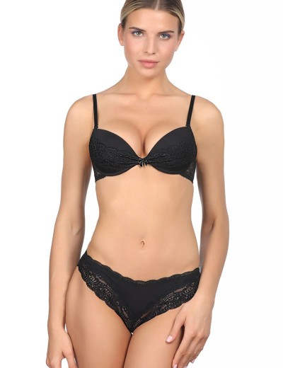 Трусы бразилиана Amelie NINA 1008-3 черный, Цвет: черный, Размеры: XL, изображение 3