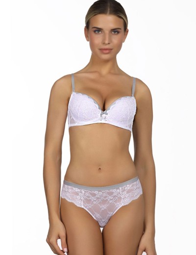 Бюстгальтер балконет пуш-ап Amelie POLINA 2010 белый, Цвет: белый, Размеры: 70B, изображение 3