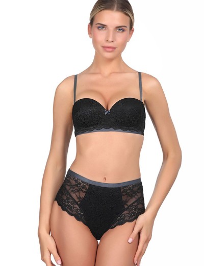 Бюстгальтер анжелика фашия с пуш-ап Amelie POLINA 2011 черный, Цвет: черный, Размеры: 95C, изображение 3