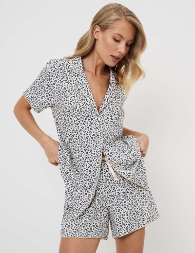 Пижама женская с шортами Aruelle BEATRICH, Цвет: серый, Размеры: 2XL, изображение 3