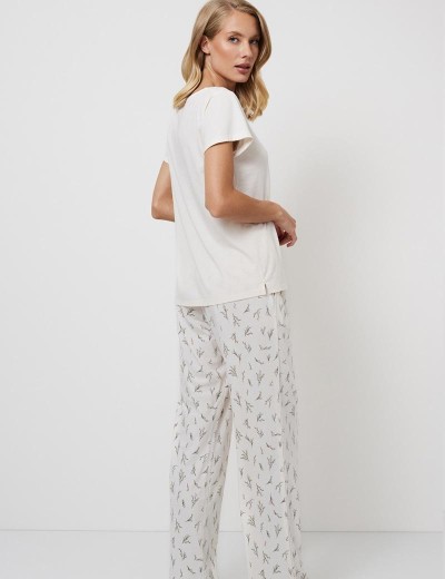 Пижама женская со штанами Aruelle DULCE, Цвет: кремовый, Размеры: L, изображение 3