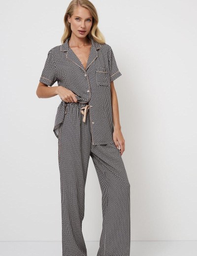 Пижамный комплект с брюками Aruelle ISOLDA, Цвет: графит, Размеры: XS, изображение 2