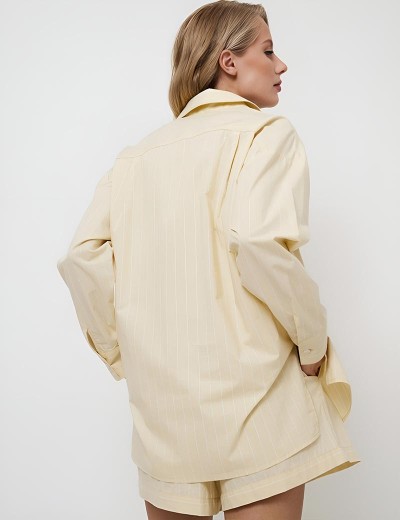 Комплект с шортами из хлопка Aruelle LIMONELLA SET, Цвет: светло-жёлтый, Размеры: S, изображение 2