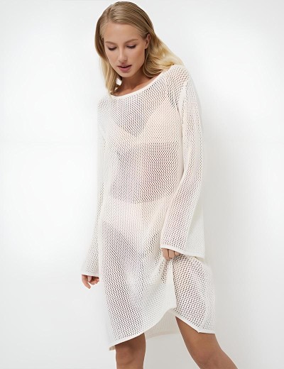 Ажурное платье Aruelle SARA, Цвет: шампань, Размеры: XL, изображение 3