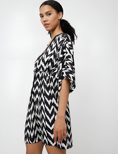 Чёрно-белая туника Aruelle ZAILA, Цвет: черный/белый, Размеры: XS, изображение 3