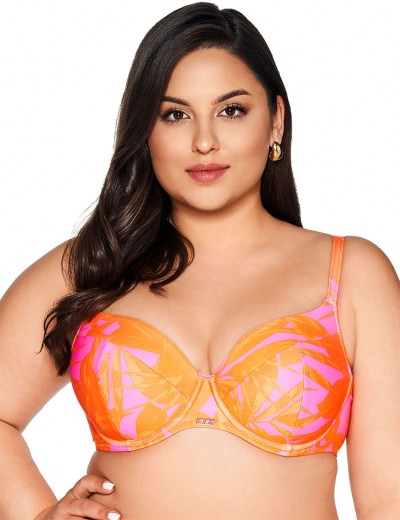 Бюстгальтер пляжный с поролоном Ava SK214 U tangerine, Цвет: оранж, Размеры: 75F, изображение 5