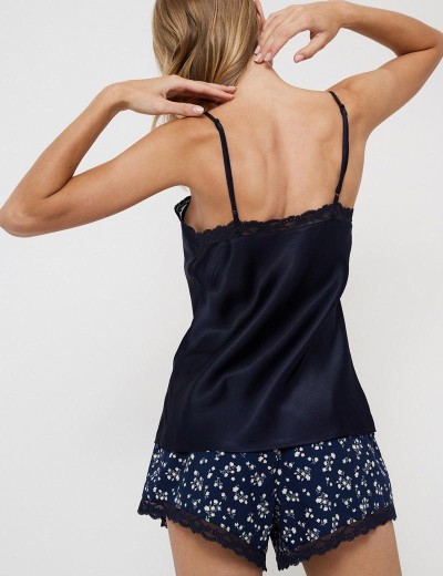 Пижама топ + шорты Aruelle CAMELLIA, Цвет: темно-синий, Размеры: XL, изображение 2 Пижама топ + шорты Aruelle CAMELLIA, Цвет: темно-синий, Размеры: XL, изображение 2