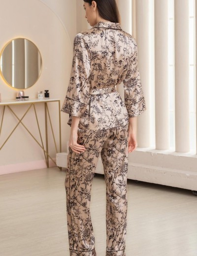 Брючный комплект из шёлка Mia-Amore ARTEMIDA 4136, Цвет: песочный, Размеры: 4XL, изображение 2