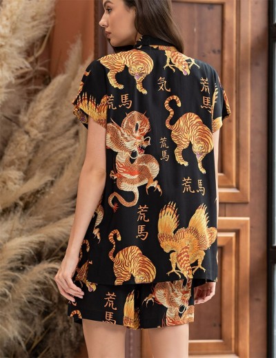 Комплект тройка из тканой вискозы Mia-Amore DRAGON 5084, Цвет: черный, Размеры: S, изображение 4