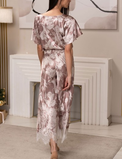 Шелковая пижама Mia-Amore NINELLE 4255 латте, Цвет: латте, Размеры: L, изображение 2