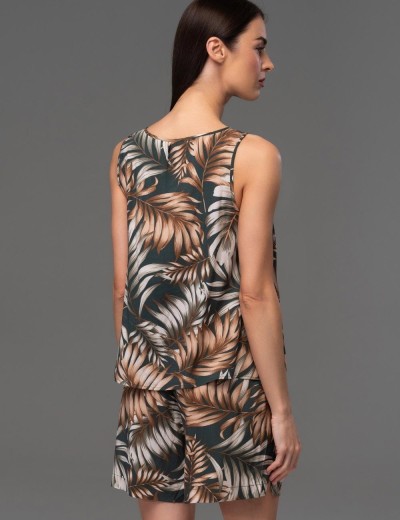 Легкий комплект майка с шортами Mia-Amore SAMUI 5392, Цвет: хаки, Размеры: S, изображение 2