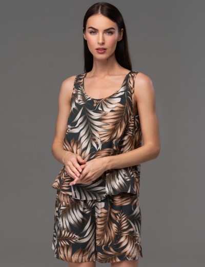 Легкий комплект майка с шортами Mia-Amore SAMUI 5392, Цвет: хаки, Размеры: S, изображение 4