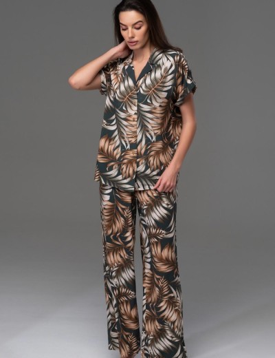 Комплект рубашка и широкие брюки Mia-Amore SAMUI 5396, Цвет: хаки, Размеры: XL, изображение 3