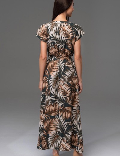 Летнее платье-халат Mia-Amore SAMUI 5398, Цвет: хаки, Размеры: S, изображение 2